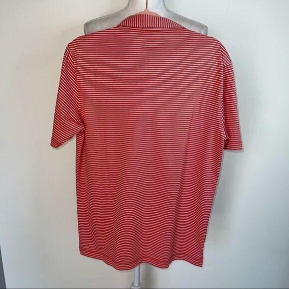 Linksoul Polo Shirt Mens Size Small S Tempus Fugit Dark Striped Golf Cotton - Picture 9 of 11